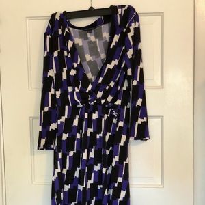 Banana Republic patterned wrap dress